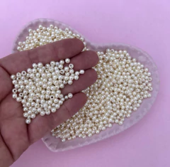 Peróla Abs 4mm Creme 25g