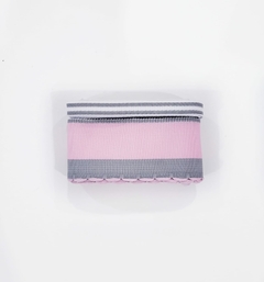 Kit Fita Sinimbu Rosa e Cinza Borda Babadinho 2 Tamanhos (2 metros cada)