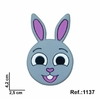Aplique Bolofofo Bunny Coelhinha emborrachada (3un)