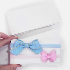 Cartela Faixa bebê Branca 13,5x6,8cm (50un)