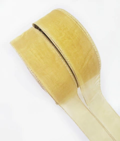 Organza Borda Dourada Sanding 38mm (5m) na internet
