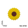 Aplique Mini Girassol Amarelo Emborrachado mod23 (3un)
