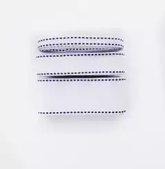 Kit Gorgurão Pesponto Yama Branco Pesponto Marinho 3 tamanhos (2 mt de cada)