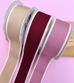 Fita Tecido Princess Borda Branca 38mm (1 Metro)