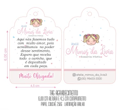 Tag Agradecimento Personalizada 100un Papel 250g 4,5x6,0cm na internet
