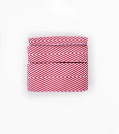 Kit Fita tecido Chevron Sinimbu Vermelha 3 tamanhos (2 metros de cada)