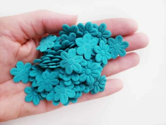 Flor Tecido Prensada 2cm (kit 20un) - comprar online