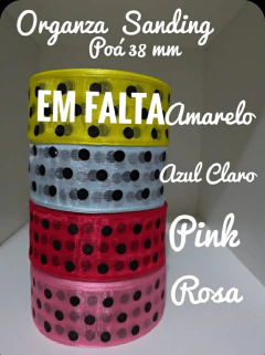 Organza Sanding Poá 38mm 5m - comprar online