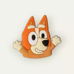 Aplique Cachorro Bluey E Bingo Laranja emborrachado (3un)