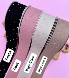 Fita Trabalhada Princess com Strass 38mm (1 metro) - comprar online