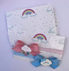 Tag Faixa Arco íris Chuva de Amor 10x15cm Laminado Frente papel 300g