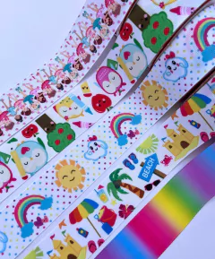 Fita Gorgurão Estampada Melaço 38mm (1 metro)