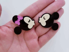 Minnie e Mikey Beijo Laço Rosa