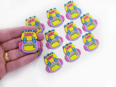 Aplique Mochila Lilás Amarela emborrachada (3un)