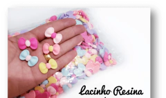 Lacinho Resina Cores Sortidas (Kit 5un)