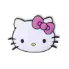 Aplique Rosto Hello Kitty emborrachado Lacinho rosa mod23 (3un)