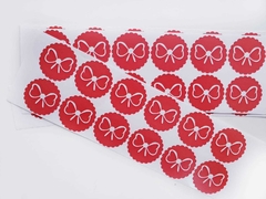 Adesivo Vermelho Laço 3x3cm (24un) - comprar online