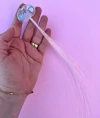 Aplique Cabelo Artificial Com Led multicor 33cm (un)