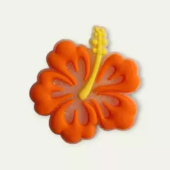 Aplique Flor Moana Laranja Emborrachado (3un)