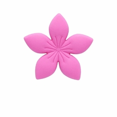 Aplique Flor Rosa Escuro Emborrachada (kit 3un)