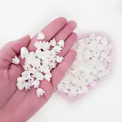 Flor Passante Copinho cor Peróla 8mmx9mm (20g)