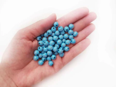 Pérola 8mm Azul Cruz Prata 25g