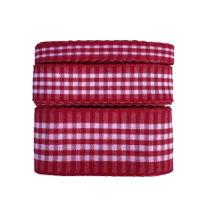 Kit Fita Xadrez Sinimbu Vermelho 3 tamanhos (2 mt de cada)