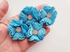Flor tecido Strass + ou -3,5cm (un)
