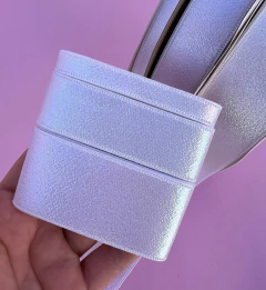 Kit Fita Lamê Holográfica Branco 3 Larguras (1 mt de cada)