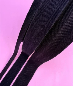 Fita Cadarço Preta 1 Metro