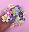 Aplique Flor Tecido Cores Sortidas 45mm (3un)