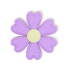 Aplique Flor Pesponto Pétala Coração Emborrachada (3un) - Fitas e Laços da Fê | 10x Sem Juros no Cartão de Crédito, Junte Pontos e Troque por Cashback