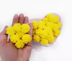 Pompom de Malha 25mm (kit 10un)