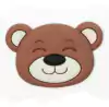Aplique Rosto Urso Marrom emborrachado Cód 020 (kit 3un)