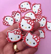 Aplique Rosto Hello Kitty Vermelha Emborrachado (3un)
