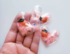 Coração Plastificado Tangerina Laranja (un)