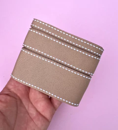 Kit Gorgurão Pesponto Yama Bege 837 - 3 tamanhos (2 mt de cada)