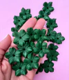 Aplique Flor Porcelana Fria Biscuit Verde Escuro 2,5cm (2 un)