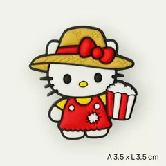 Aplique hello kitty vermelha Pipoca Emborrachado (3un)