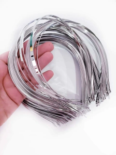 Tiara de ferro Prata 4mm KIT (3un)