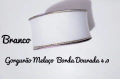 Gorgurão Borda Dourada 4,0 Melaço 10m - comprar online