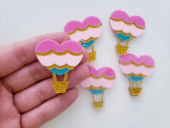 balão Coração Dourado Acrílico (un)