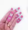 Aplique Batom Barbie Pink Forte Acrílico (un)