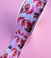 Fita Cetim Estampada Papai Noel Princess 38mm (1 metro)