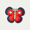Aplique Borboleta Azul Vermelha Emborrachado (3un)