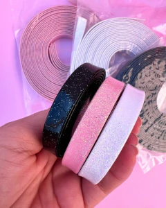 Tira de Lonita Verniz Gloss Glitter 10mm (1,06 metro)