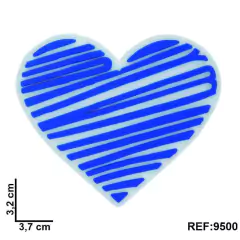 Aplique Coração Riscado Emborrachado (kit 3un) - loja online