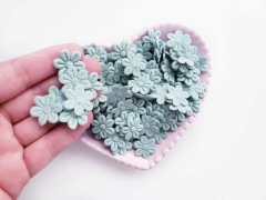 Flor Tecido Prensada 2cm (kit 20un) - Fitas e Laços da Fê | 10x Sem Juros no Cartão de Crédito, Junte Pontos e Troque por Cashback