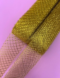 Crinol 38mm Dourado com Lurex 38mm (1 metro)