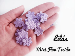 Flor Tecido Prensada 2cm (kit 20un) - Fitas e Laços da Fê | 10x Sem Juros no Cartão de Crédito, Junte Pontos e Troque por Cashback